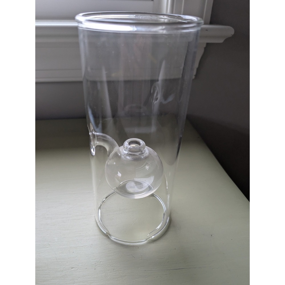 Vintage 9in Glass Oil Lamp Cylinder Hurricane